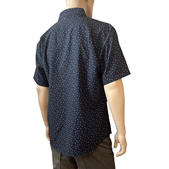 Rugby University Shirt Button Front Short Sleeve Nautical theme Anchors - Picture 4 of 10